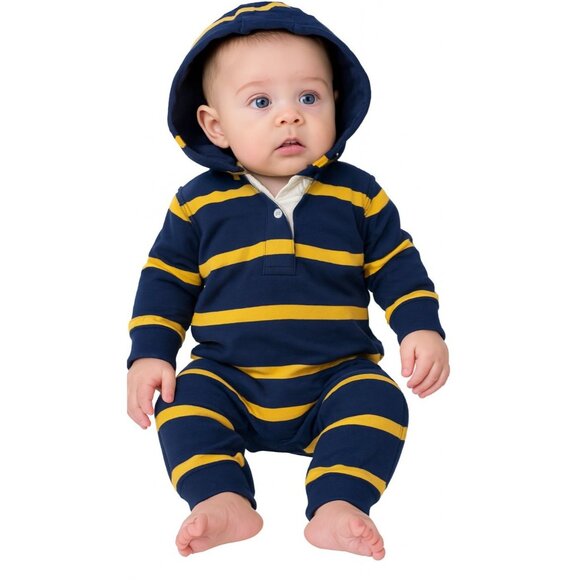 3 Months Ralph Lauren Jumper Jumpsuit Coveralls Hooded Hoodie INFANT BABY - Picture 1 of 12